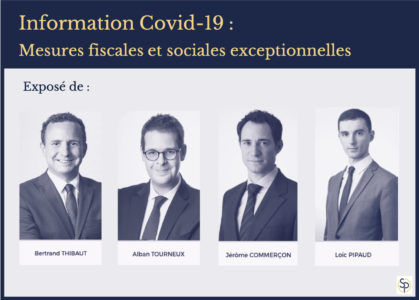 COVID-19 – Mesures d’urgence fiscales et sociales